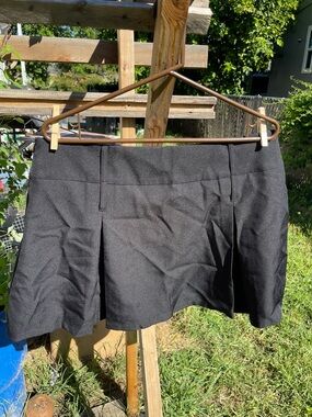 Black Pleated Mini Skirt with built in shorts